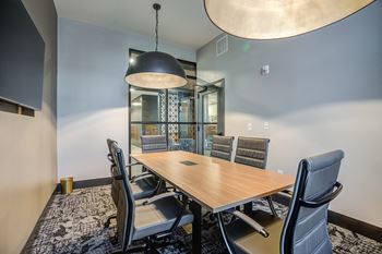 Co-working lounge with private rooms & conference room